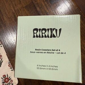 RIRIKU Resin Coasters Set of 4